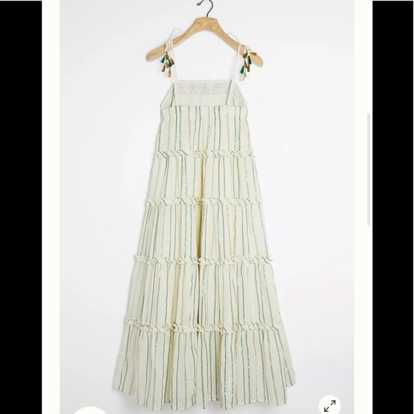 NWT Anthropologie Safa Tiered Shimmer MIDI Dress - Picture 3 of 16